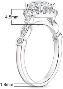 img 3 attached to Elegant EAMTI 2CT 925 Sterling Silver Bridal Ring Sets with Emerald Cut CZ Engagement Rings – Vintage Promise Rings and Marquise Wedding Bands for Women in Sizes 4-11