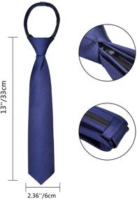 img 2 attached to 👔 Alizeal Skinny Necktie with Zipper Pre-Tied: Enhancing Boys' Accessories in Neckties