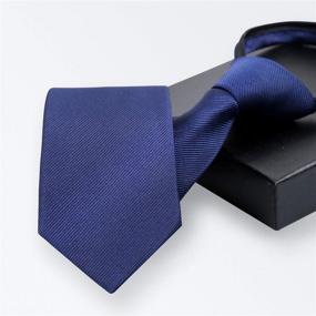 img 3 attached to 👔 Alizeal Skinny Necktie with Zipper Pre-Tied: Enhancing Boys' Accessories in Neckties