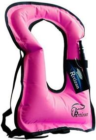 img 2 attached to Rrtizan Kids Portable Inflatable Life Jacket Snorkel Vest - Swim Life Vest for Boys & Girls