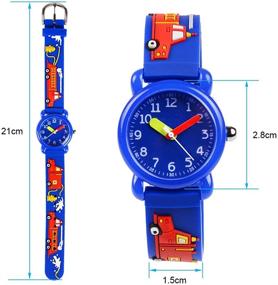img 3 attached to 👦 Venhoo Waterproof Silicone Children Boys' Watches: Stylish & Splash-proof Timepieces for Active Kids