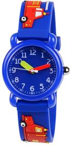 img 4 attached to 👦 Venhoo Waterproof Silicone Children Boys' Watches: Stylish & Splash-proof Timepieces for Active Kids