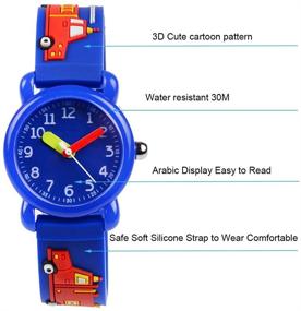 img 2 attached to 👦 Venhoo Waterproof Silicone Children Boys' Watches: Stylish & Splash-proof Timepieces for Active Kids