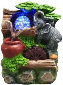 img 4 attached to 🌊 WAWLIVING Tabletop Fountain with Cascading Waterfalls and Rolling Ball Waterwheel - Perfect Gift and Decoration for Indoors