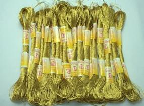 img 2 attached to 🧵 24 Gold Skeins of 100% Cotton Metallic Thread for Hand Embroidery - ThreadNanny's New Offering