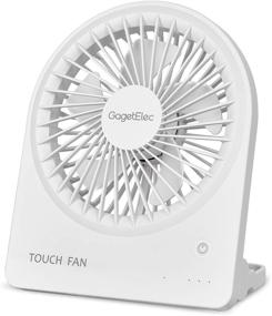 img 4 attached to 💨 GagetElec Desk Fans: Small, Quiet, and Rechargeable USB Mini Fan for Office and Home – Portable, Powerful, and Perfectly Noiseless!