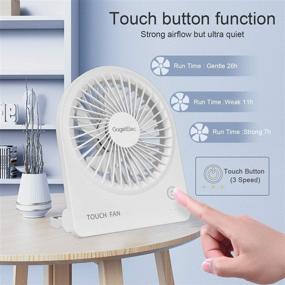 img 2 attached to 💨 GagetElec Desk Fans: Small, Quiet, and Rechargeable USB Mini Fan for Office and Home – Portable, Powerful, and Perfectly Noiseless!
