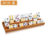 wooden domino holder organizer by exqline logo