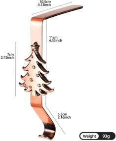 img 3 attached to 🎄 Enhance Your Christmas Decor with Yuokwer Pack of 5 Snowflake Christmas Stocking Hangers - Festive Fireplace Stocking Holders in Red Copper (Pack of 5)
