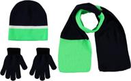 🧣 теплый и стильный набор шарфа и перчаток polar wear для мальчиков для холодной погоды. логотип