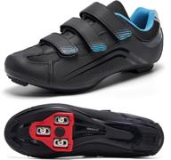 🚴 unisex road bike cycling shoes for men and women, compatible with look delta/spd cleats, ideal for road racing bikes - 3 strap design logo