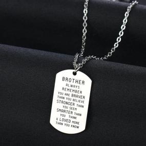 img 2 attached to 🌟 Inspirational Family Member Necklace: Always Remember You Are Braver Than You Believe