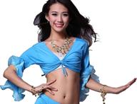 🧜 zltdream women's belly dance top - mermaid bandage long sleeves логотип