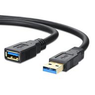 💻 20ft usb 3.0 extension cable - high speed extender cord type a male to female - black (6m) logo