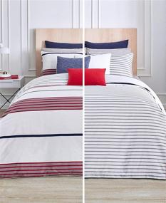 img 3 attached to 🐊 Lacoste Milady Full/Queen Duvet Set in Red