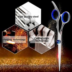 img 1 attached to 💇 Professional Hair Cutting Scissors Set: Ultimate Haircut Kit for Salon, Barbers, and Home Use – Thinning Shears, Multi-Use Hairdressing Scissors for Women, Men, and Kids