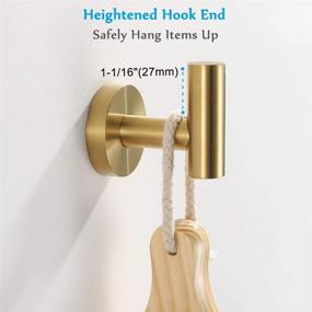 img 3 attached to 🧥 APLusee Robe Towel Hook: Stylish Stainless Steel Coat Hanger for Bath, Kitchen, and Garage Storage
