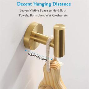 img 2 attached to 🧥 APLusee Robe Towel Hook: Stylish Stainless Steel Coat Hanger for Bath, Kitchen, and Garage Storage