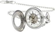 charles hubert paris stainless mechanical pocket watch logo