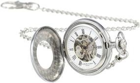 img 4 attached to Charles Hubert Paris Stainless Mechanical Pocket Watch