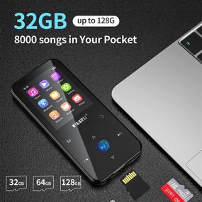 img 3 attached to 🎧 Bluetooth 5.0 MP3 Player - Portable Digital Music Player 32GB with FM Radio, Voice Recorder, E-Book Reader, Video, Pedometer, Alarm Clock; Supports up to 128GB Micro SD Card