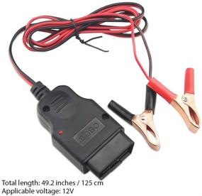 img 3 attached to 🔋 FASLINK кабель с памятью OBD2 с крокодиловыми зажимами - автомобильный разъем OBDII для замены аккумулятора, сохранения памяти ЭСУ - безопасный инструмент для сохранения памяти автомобиля 12V