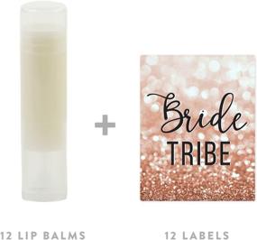 img 1 attached to 💄 Andaz Press Bridal Shower Bachelorette Party Lip Balm Party Favors, Faux Rose Gold Glitter Shimmer, Bride Tribe, Pack of 12