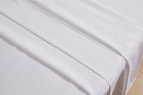 img 2 attached to 🛌 Affordable Glarea Microfiber Flat Sheets Bulk Pack (White - 6 Pack, Twin)