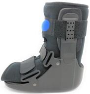 mb medical braces low top air fracture boot: comfortable walking brace for foot and ankle support, black, medium size (l0631 or l0648), fits men's shoe size 7 1/2 - 10, female shoe size 8 1/2 - 11 1/2 logo