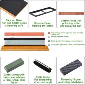 img 2 attached to 🔪 Professional Flattening Sharpening Whetstone: Achieve Razor-Sharp Results