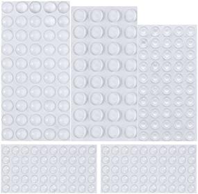 img 4 attached to 🛡️ AUSTOR Rubber Feet Bumper Pads - Set of 232 Clear Adhesive Buffer Pads, Self-Stick Furniture Bumpers in 4 Shapes for Doors, Cabinets, and Drawers