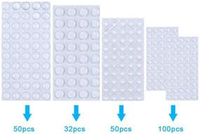 img 3 attached to 🛡️ AUSTOR Rubber Feet Bumper Pads - Set of 232 Clear Adhesive Buffer Pads, Self-Stick Furniture Bumpers in 4 Shapes for Doors, Cabinets, and Drawers