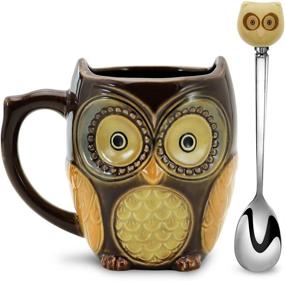 img 4 attached to 🦉 Sqowl Coffee Funny Ceramic Spoon: Quirkiness meets Quality