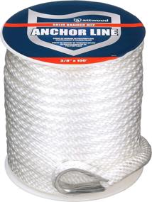 img 4 attached to Attwood White MFP Anchor Line with Thimble - 100ft x 3/8-inch - Solid Braid Quality