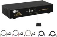 🖥️ переключатель kvm cklau для двух мониторов dvi с расширенным дисплеем, аудио, микрофоном и usb 2.0 hub для улучшенной связи. логотип