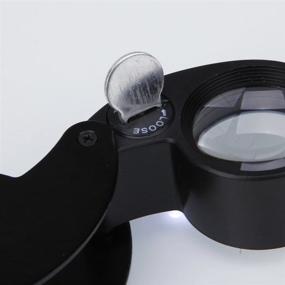 img 2 attached to 🔍 Enhanced Vision: 40x Magnification LED Jeweler Loupe Magnifying Glass - 25mm Lens, Black