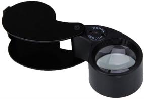 img 4 attached to 🔍 Enhanced Vision: 40x Magnification LED Jeweler Loupe Magnifying Glass - 25mm Lens, Black