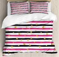 ambesonne romantic teenager stripes decorative logo