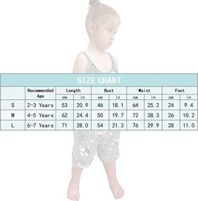 img 3 attached to 👧 Cute Backless Halter Jumpsuit for Kids: MeeKing Toddler Romper - Casual Rompers with Pockets and Wide Harem Strap Pants