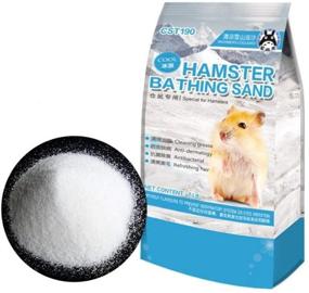 img 4 attached to Premium 2LB Hamster Bathing Sand for Tiny Friends Farm - Gerbil Powder Grooming Sand for Chinchilla Dust Bath & Potty Litter