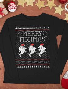 img 1 attached to Fishmas Fishing 🎣 Christmas Sweatshirt by Tstars