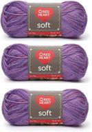 ❤️ red heart soft yarn (3-pack) - plummy e728-9940: luxurious, versatile, high-quality yarn for all your crafting projects logo