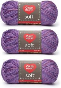 img 3 attached to ❤️ Red Heart Soft Yarn (3-Pack) - Plummy E728-9940: Luxurious, Versatile, High-Quality Yarn for All Your Crafting Projects