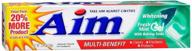 aim white mint gel ounce logo