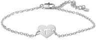 🔤 engraved stainless steel initial bracelet for girls - alphabet jewelry логотип