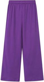 img 3 attached to 👖 Comfort and Style Combined: Girls' Casual Drawstring Lounge Pocket Pants & Capris