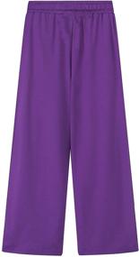 img 4 attached to 👖 Comfort and Style Combined: Girls' Casual Drawstring Lounge Pocket Pants & Capris