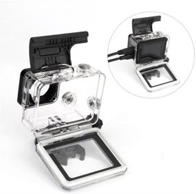 img 2 attached to 📷 Transparent Clear SOONSUN Side Open Protective Skeleton Housing Case with LCD Touch Backdoor for GoPro Hero 4, Hero 3+, and Hero 3 Camera
