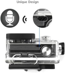 img 1 attached to 📷 Transparent Clear SOONSUN Side Open Protective Skeleton Housing Case with LCD Touch Backdoor for GoPro Hero 4, Hero 3+, and Hero 3 Camera