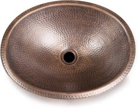 img 1 attached to 🛁 17-Inch Hand Hammered Oval Copper Sink by Monarch Abode